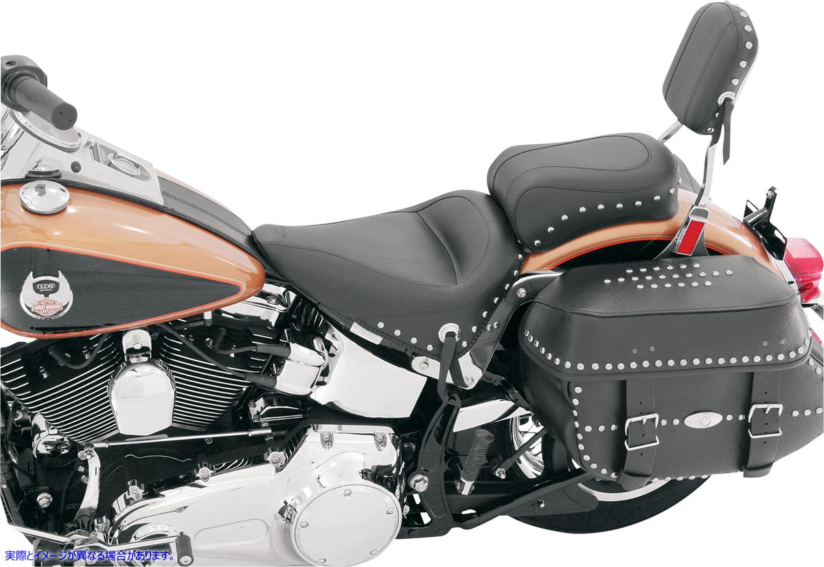 取寄せ スタッズ付きビニールソロシート マスタング Solo Studded Seat - FLST '08-'17 76174 08020478