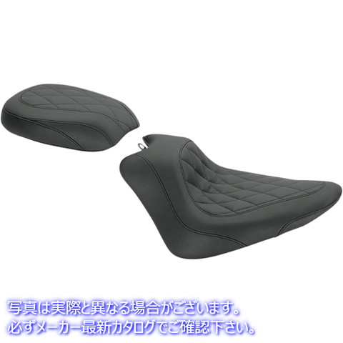 取寄せ ワイドトリッパーリアシート - ダイヤモンド - ブラック マスタング Wide Tripper Rear Seat - Diamond - Black 76763 08020770
