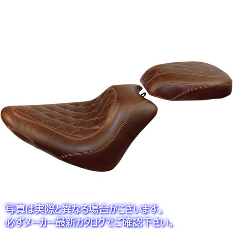 取寄せ ワイドトリッパーソロシート マスタング Seat - Wide Tripper? Solo - without Backrest - Diamond - Brown 76766 08020773