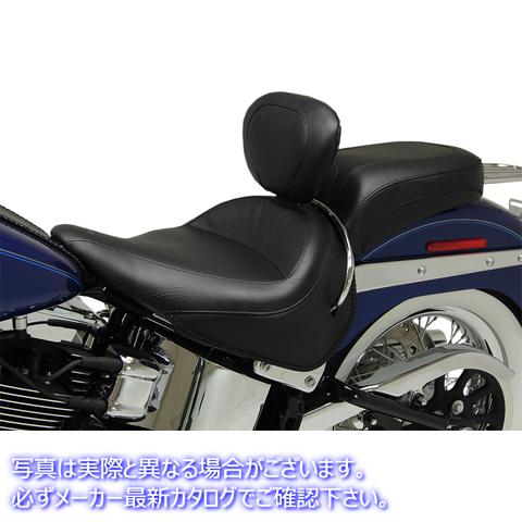 取寄せ 取り外し可能なバックレストを備えたワイドスタイルのソロシート マスタング Wide Solo Seat - With Backrest - Vintage - Black - Smooth 79914 08020893