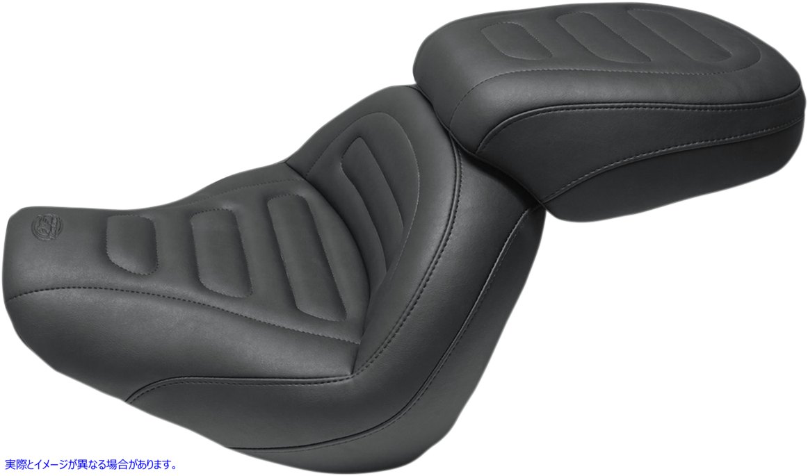 取寄せ MXツアーソロシート マスタング Max Profile Solo Touring Seat - without Driver Backrest - Black - Trapezoid Stitch - FXFB/FXFBS 75887 08021057