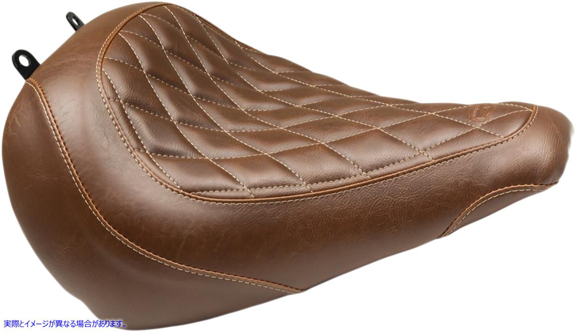 取寄せ トリッパーソロシート マスタング Seat - Wide Tripper? Solo - without Backrest - Diamond - Brown 83023 08021234