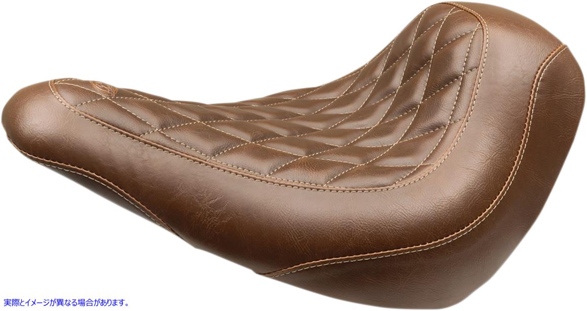取寄せ トリッパーソロシート マスタング Seat - Wide Tripper? Solo - without Backrest - Diamond - Brown 83041 08021246
