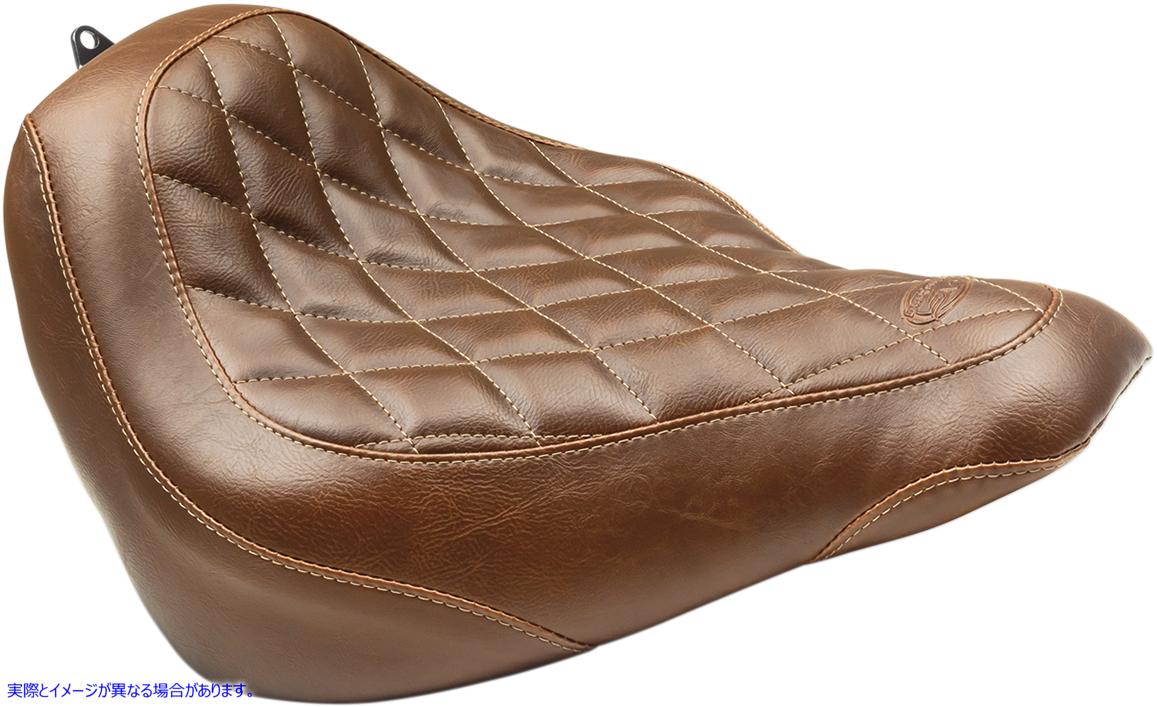 取寄せ トリッパーソロシート マスタング Seat - Wide Tripper? Solo - without Backrest - Diamond - Brown 83053 08021252