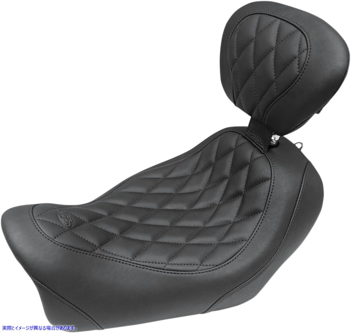 取寄せ トリッパーソロシート マスタング Seat - Wide Tripper? Solo - with Backrest - Diamond - Black 79799 08021263