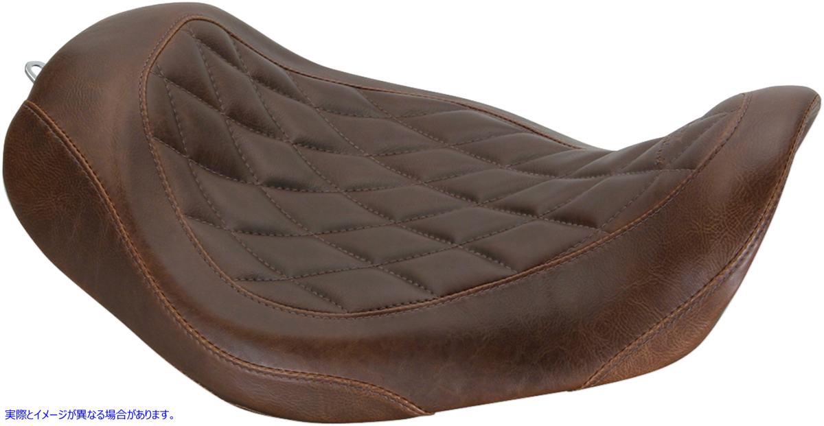取寄せ ワイドトリッパーソロシート マスタング Seat - Wide Tripper? Solo - without Backrest - Diamond - Brown 76706 08030397