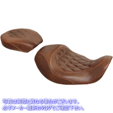 取寄せ ワイドトリッパーリアシート - ダイヤモンド - ブラウン - ダイナ マスタング Wide Tripper Rear Seat - Diamond - Brown - Dyna 76709 08030398