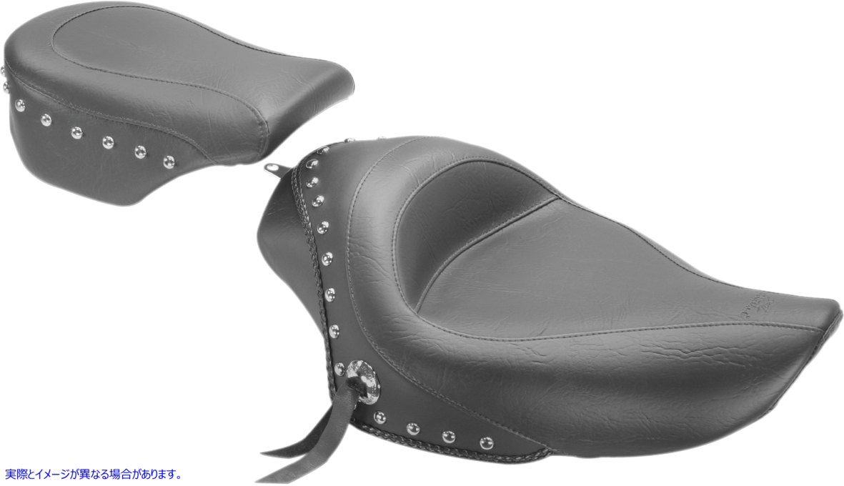 取寄せ スタッズ付きビニールソロシート マスタング Solo Studded Seat - XL '04+ 76154 08040292
