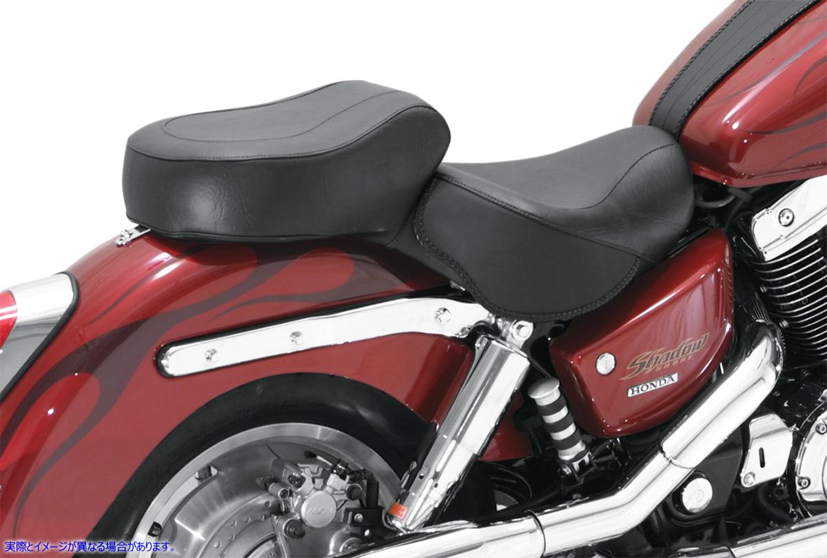 取寄せ ビンテージワイド2アップツーリングシート マスタング Seat - Vintage - Wide - Touring - Without Driver Backrest - One-Piece - Smooth - Black - VT1100 75018 08100282