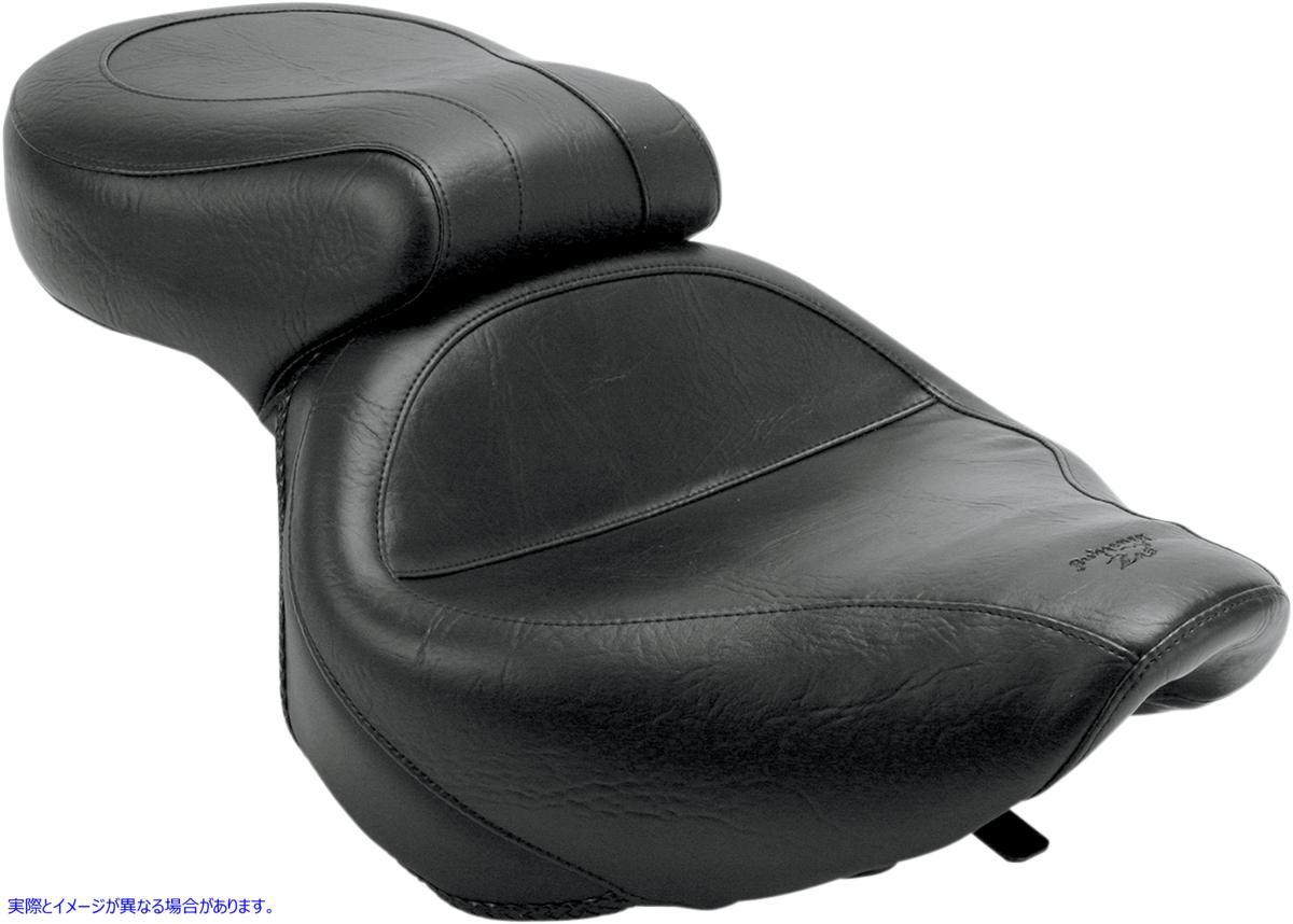 取寄せ ビンテージワイド2アップツーリングシート マスタング Seat - Vintage - Wide - Touring - Without Driver Backrest - One-Piece - Smooth - Black VT750 75105 08100294