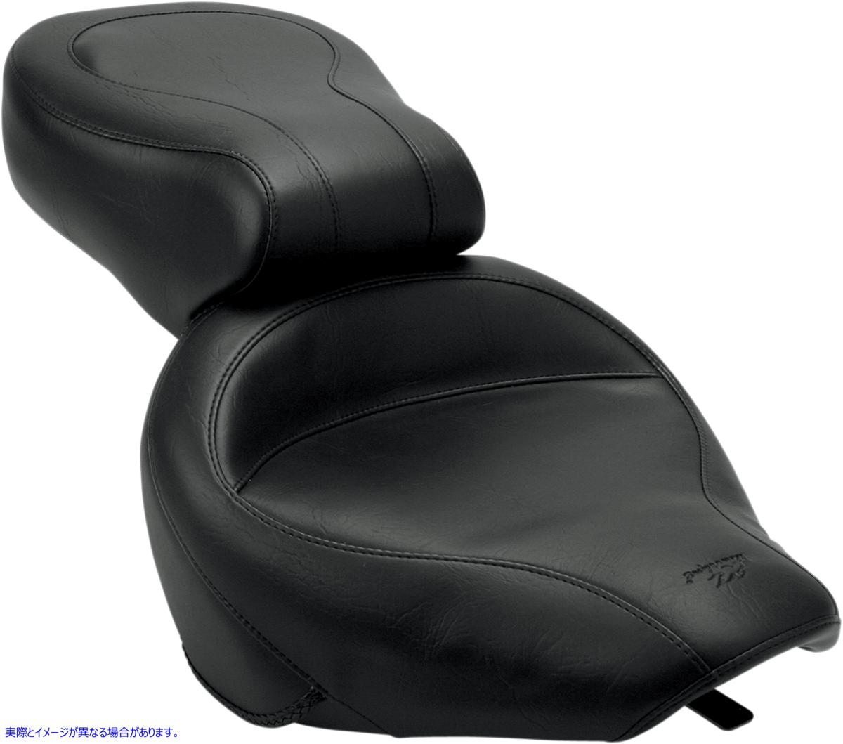 取寄せ ビンテージワイド2アップツーリングシート マスタング Seat - Vintage - Wide - Touring - Without Driver Backrest - One-Piece - Smooth - Black - VN800 75933 08100398