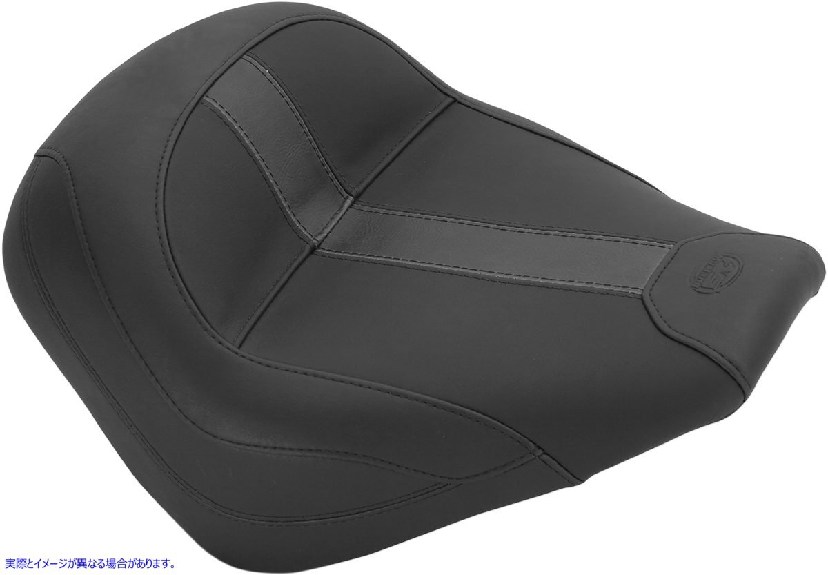 取寄せ ヴィンテージソロシート - 背もたれなし、プレーン マスタング Solo Seat - Black - Vinyl - Scout '15-'23 75374 08101835