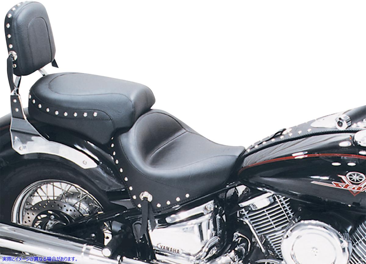 取寄せ ワイドツーリング2アップシート マスタング Seat - Wide - Touring - Without Backrest - Two-Piece - Chrome Studded - Black w/Conchos - X1100C 75910 DS900752