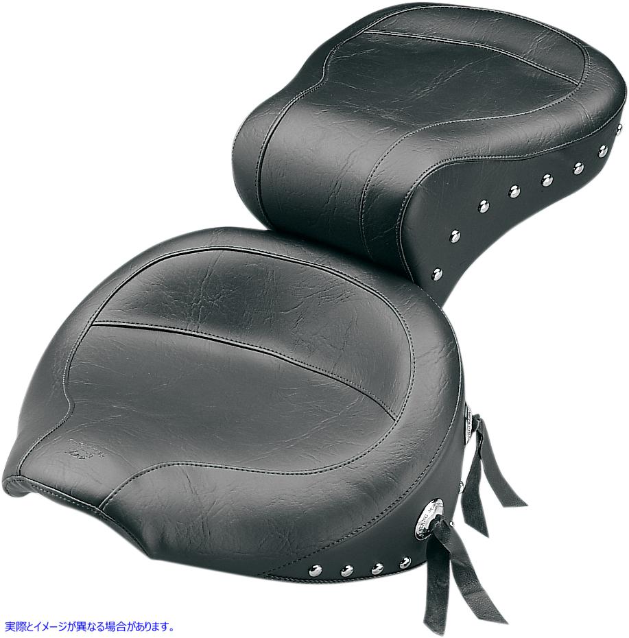 取寄せ スタッズ付き2アップシート マスタング Wide Studded Touring Seat - Softail '84-'99 75503 DS905537