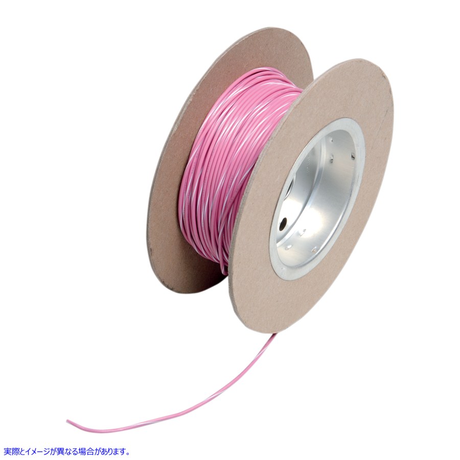 取寄せ 100フィートのワイヤースプール - 18ゲージ - ピンク/ホワイト ナムズ 100' Wire Spool - 18 Gauge - Pink/White NWR-109-100 21200519