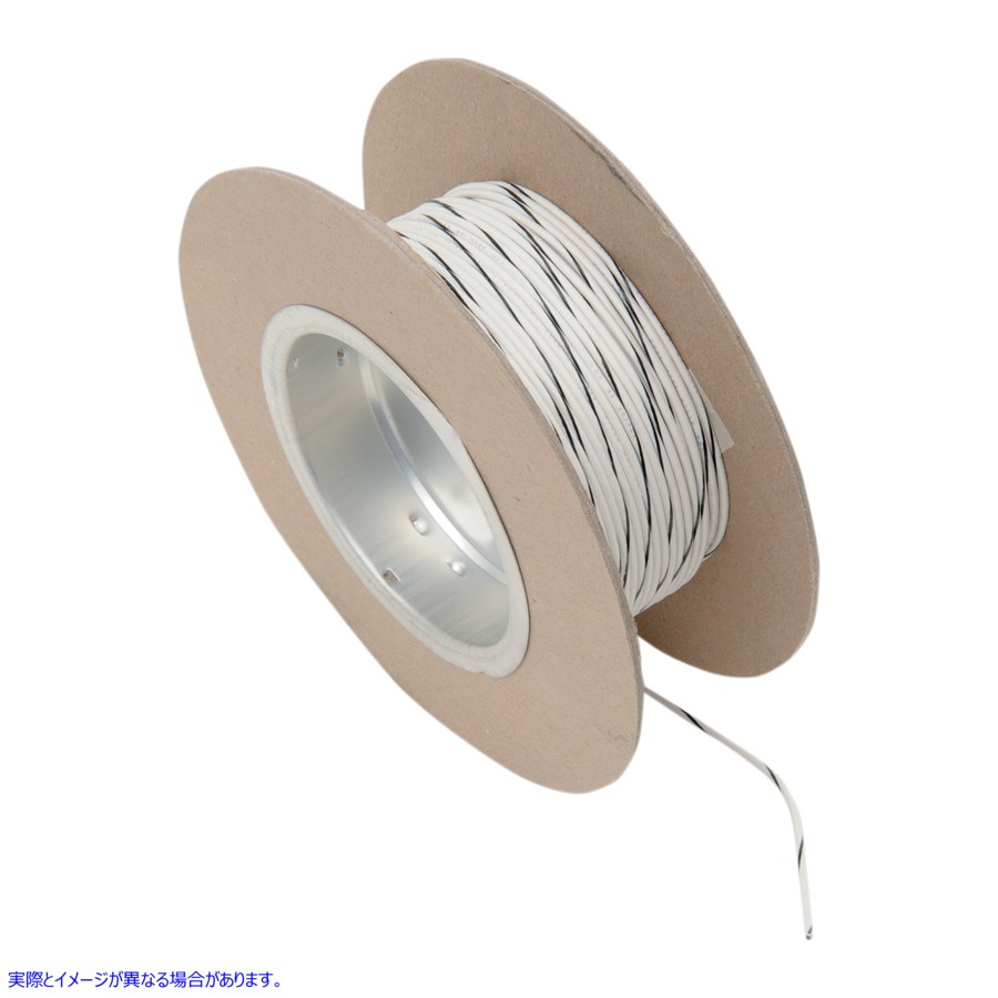取寄せ 100フィートのワイヤースプール - 18ゲージ - ホワイト/ブラック ナムズ 100' Wire Spool - 18 Gauge - White/Black NWR-90-100 21200523