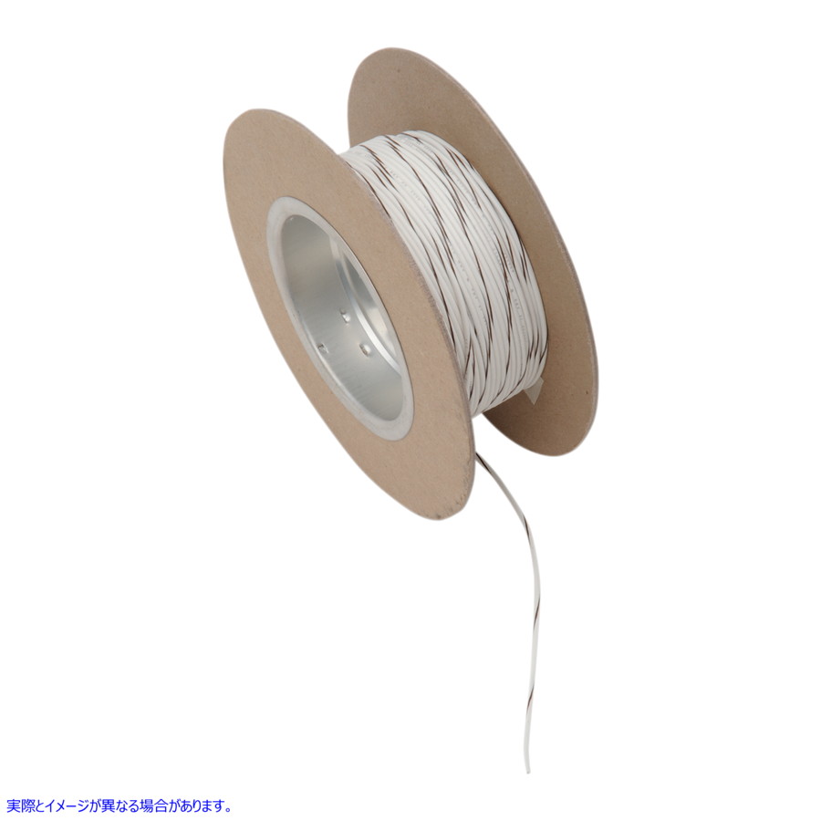 取寄せ 100フィートのワイヤースプール - 18ゲージ - ホワイト/ブラウン ナムズ 100' Wire Spool - 18 Gauge - White/Brown NWR-91-100 21200525