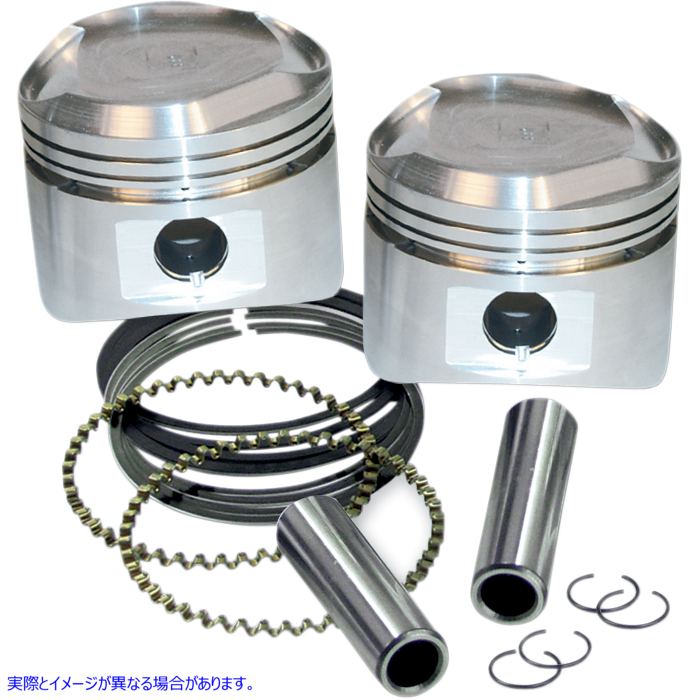 取寄せ Super Stock?シリンダーヘッド エスアンドエス サイクル Replacement Pistons with Rings 92-2026 09100005