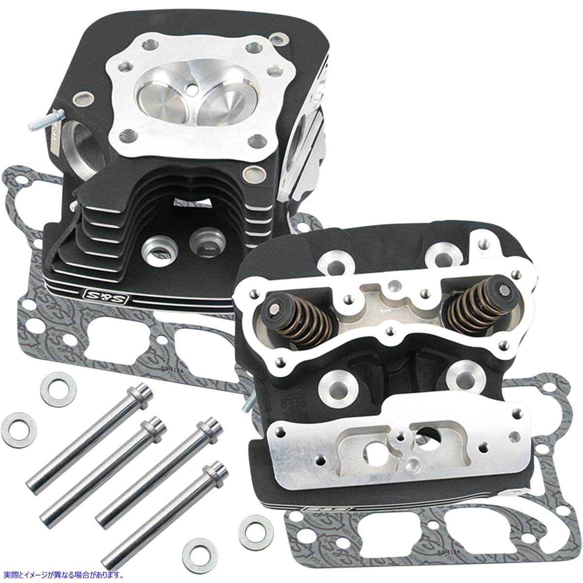 取寄せ 79ccスーパーストック?シリンダーヘッド エスアンドエス サイクル Cylinder Heads - Black 900-0251 09300139