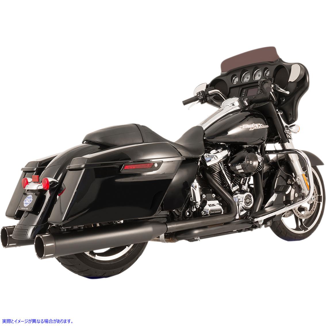 取寄せ エスアンドエス サイクル El Dorado 50 State Exhaust - Black with Tracer Tips 550-0702B 18002460