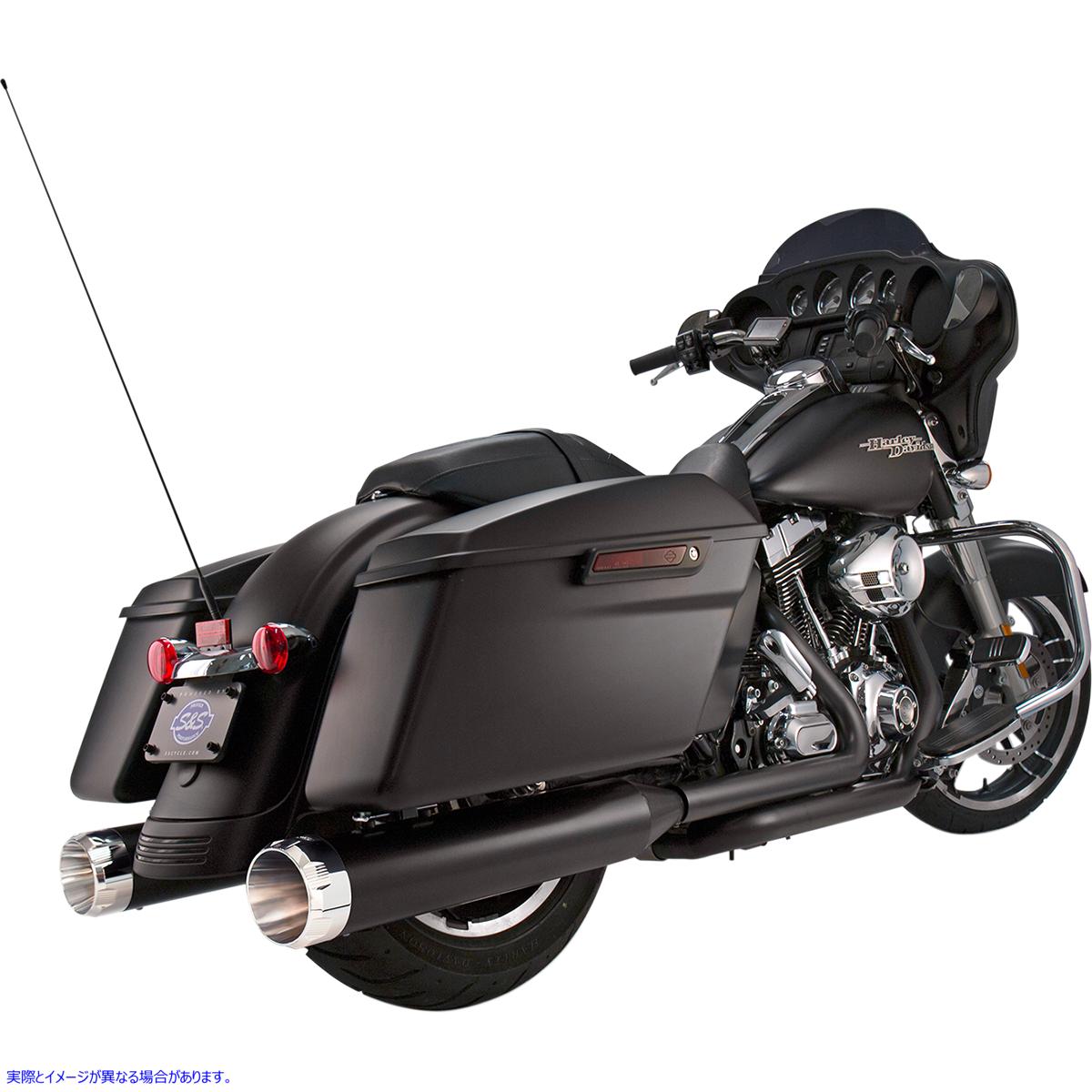 取寄せ エスアンドエス サイクル 4.5 Mufflers - Black with Chrome Thruster 550-0622 18010848