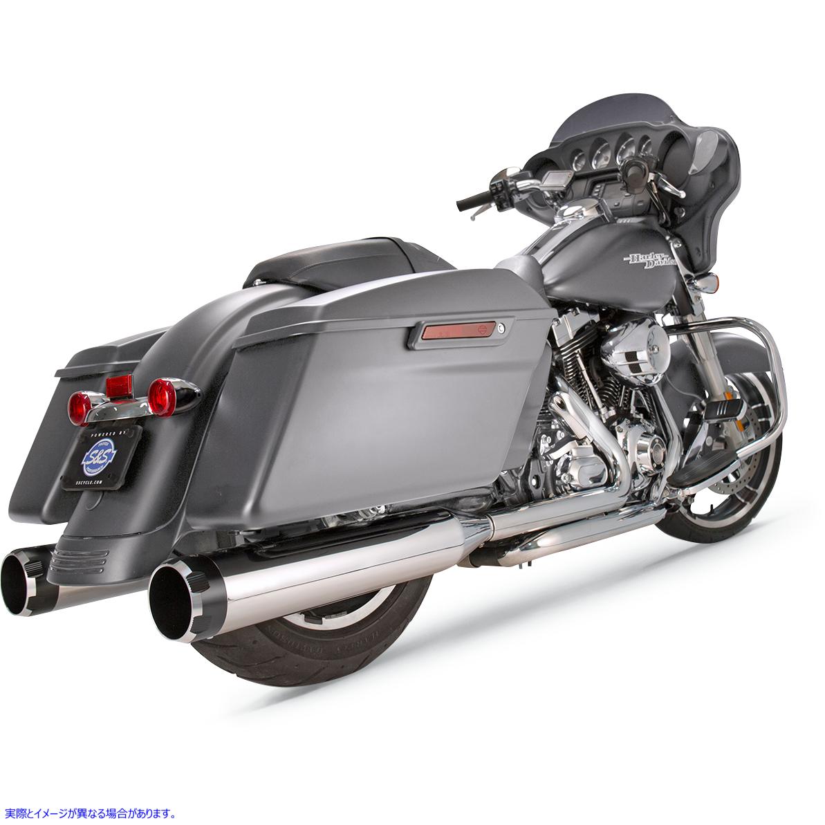 取寄せ MK45スリップオンマフラー - スラスタ エスアンドエス サイクル Mufflers - Chrome - Black Thruster 550-0664 18011075