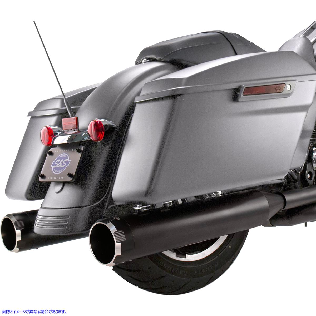 取寄せ MK45スリップオンマフラー - スラスタ エスアンドエス サイクル MK45 Mufflers - Black - Black Thruster 550-0666 18011077