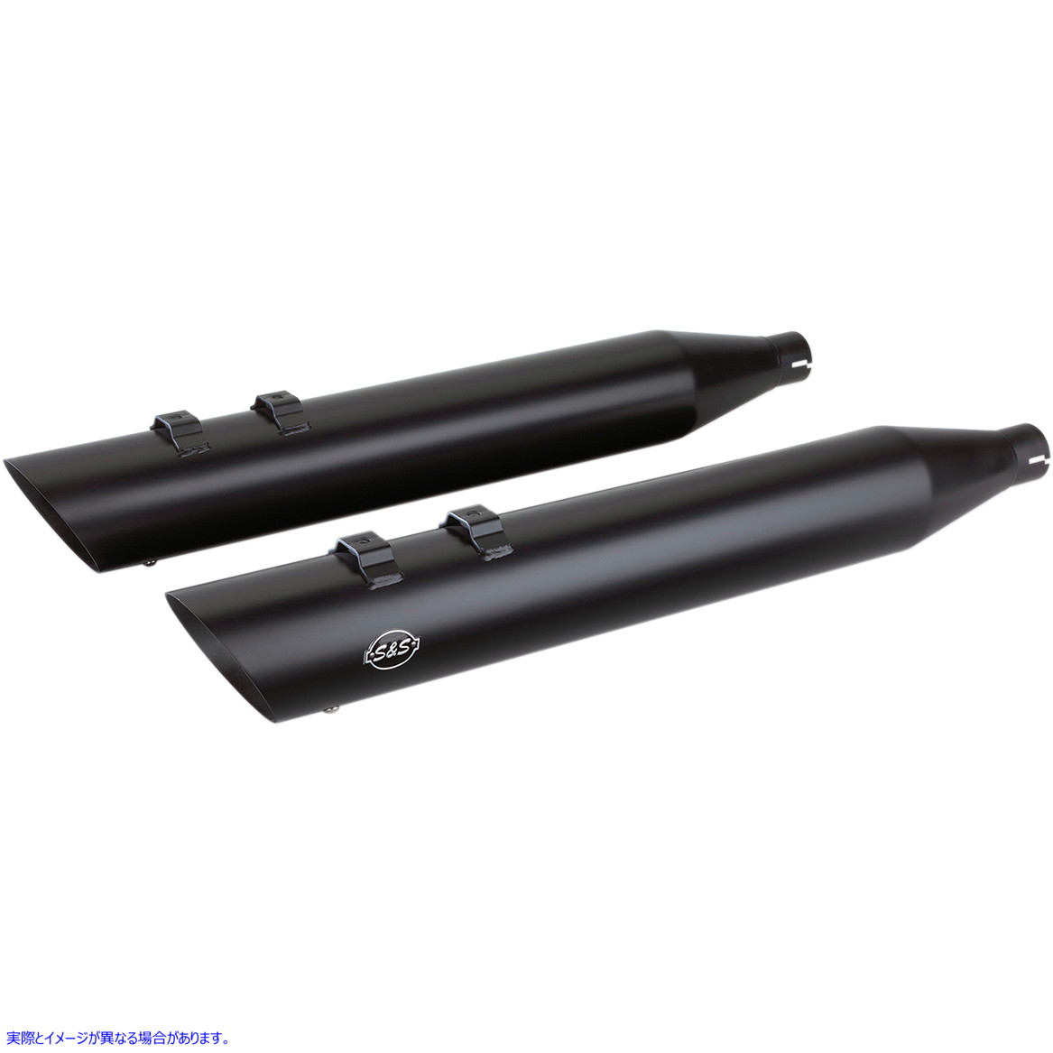 取寄せ スラッシュカットスリップオンマフラー エスアンドエス サイクル Slash Cut Mufflers - Black 550-0696 18011208