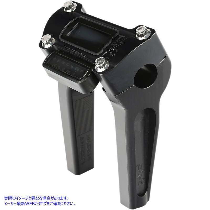 取寄せ ハンドルバーライザー スラッシン サプライ Risers - Straight - 6 - Gauge Cutout - Black TSC-6025-1 06021052