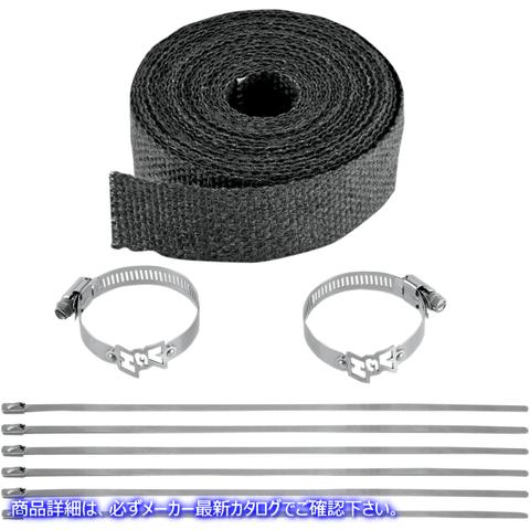 取寄せ ブラックエキゾーストラップ - 2インチ×25フィート バンス アンド ハインズ Black Exhaust Wrap - 2x25' 26523 18610622